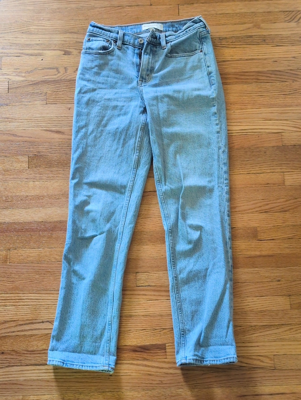 Abercrombie & Fitch Light Blue Straight-Leg Women's Jeans